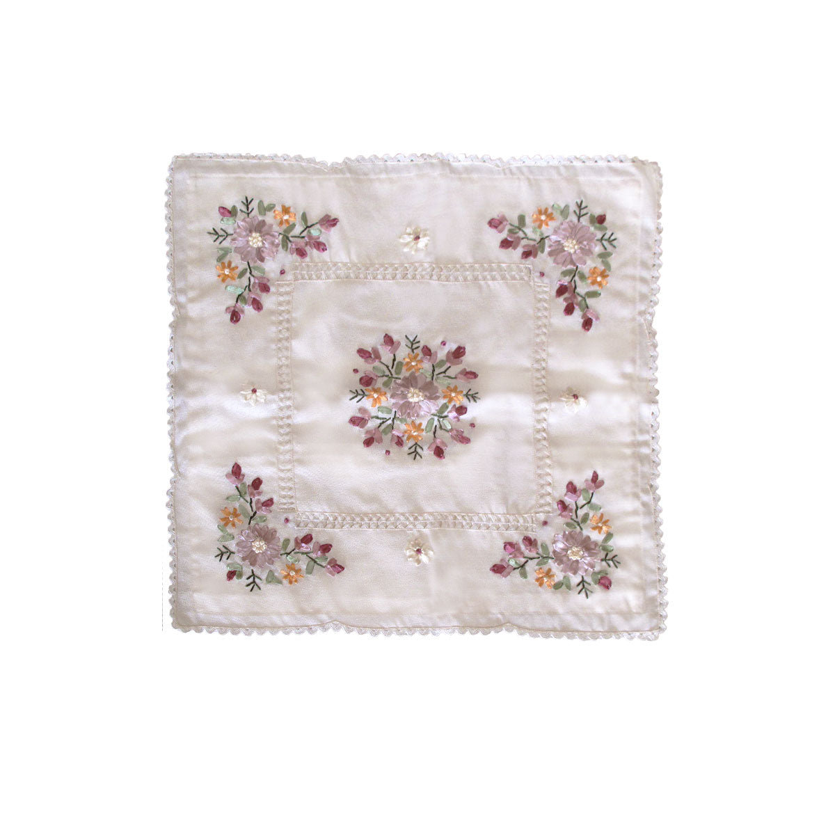 Cushion Covers Victoriana Cream Applique Embroidered Cushion Cover 45 X Cm