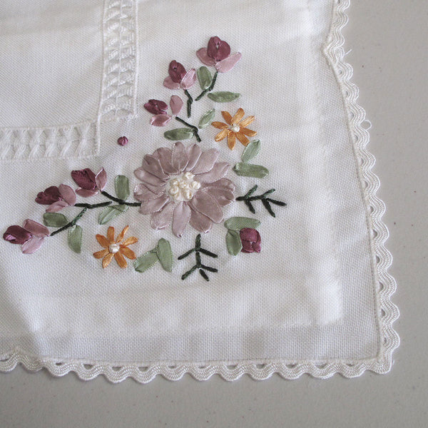Victoriana White Applique Embroidered Cushion Cover 45 X Cm