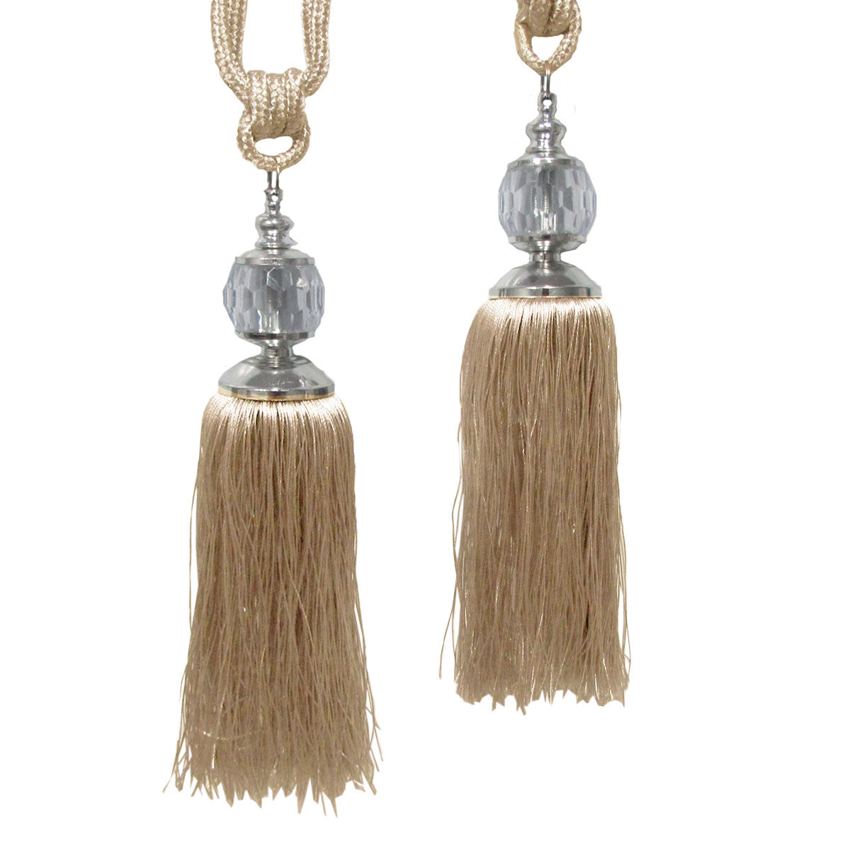 Curtains & Drapes Elizabeth Pair Of Curtain Tassel Rope Ties Champagne/Gold