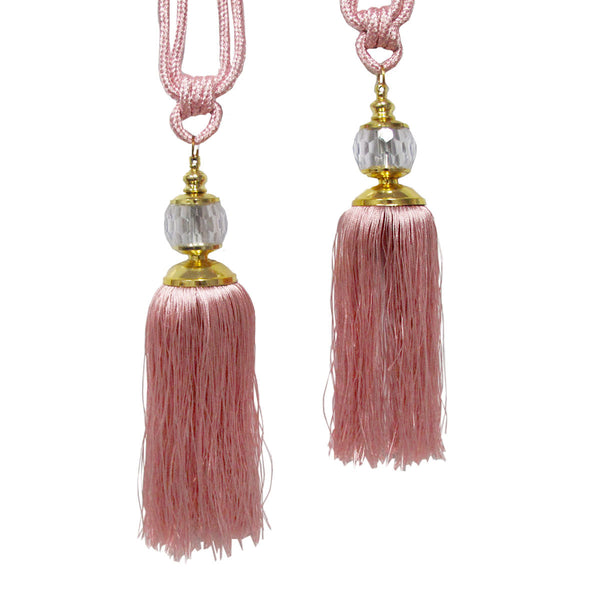 Curtains & Drapes Elizabeth Pair Of Curtain Tassel Rope Ties Champagne/Gold