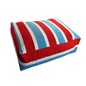 Pet Beds Heavy Duty Pure Cotton Pet Dog Bed Cover Small Blue Red Stripes