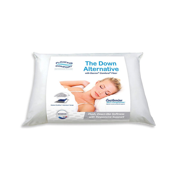 Pillows Mediflow Adjustable Floating Comfort Down Alternative Waterbase Pillow