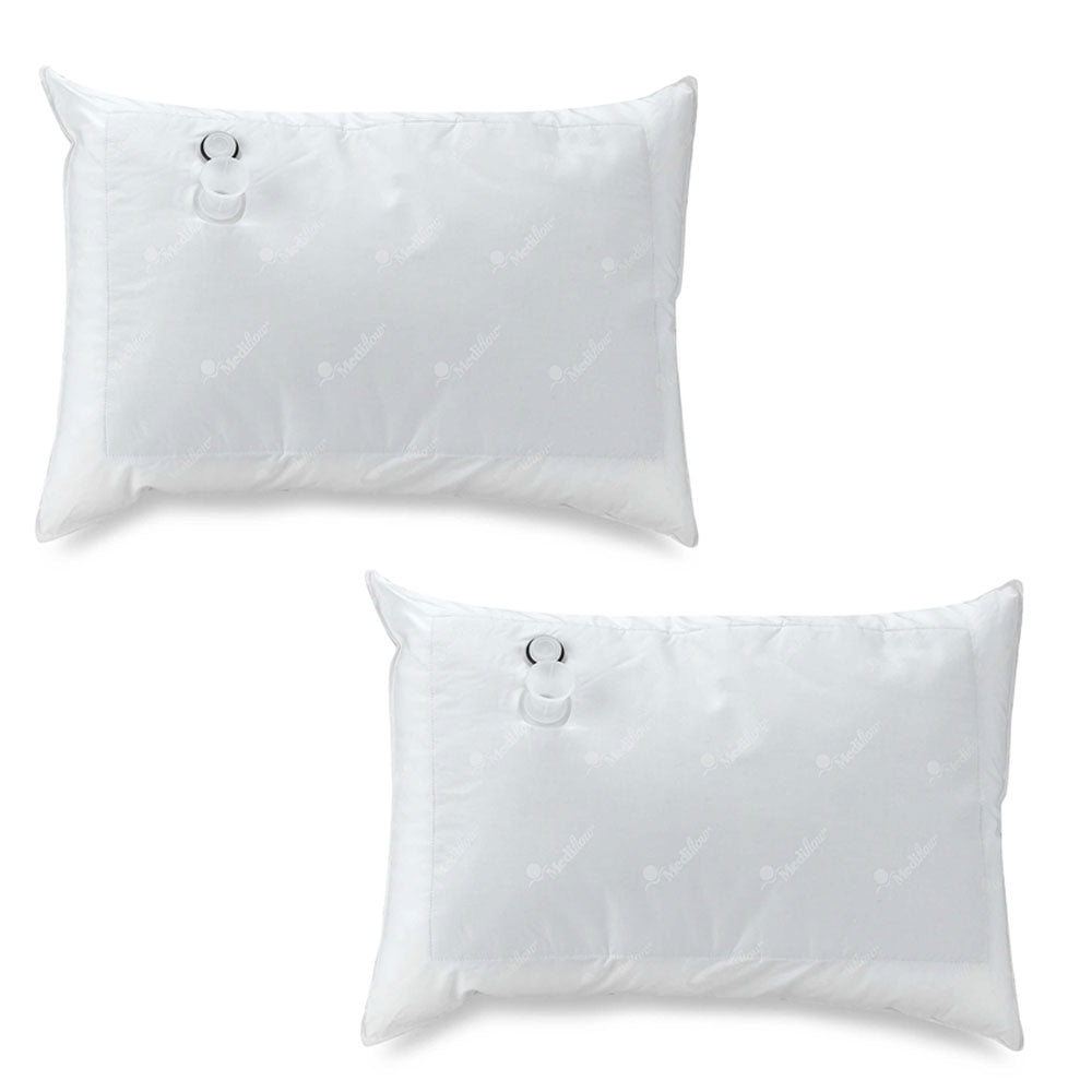 Pillows Mediflow Twin Pack Adjustable Floating Comfort Down Alternative Waterbase