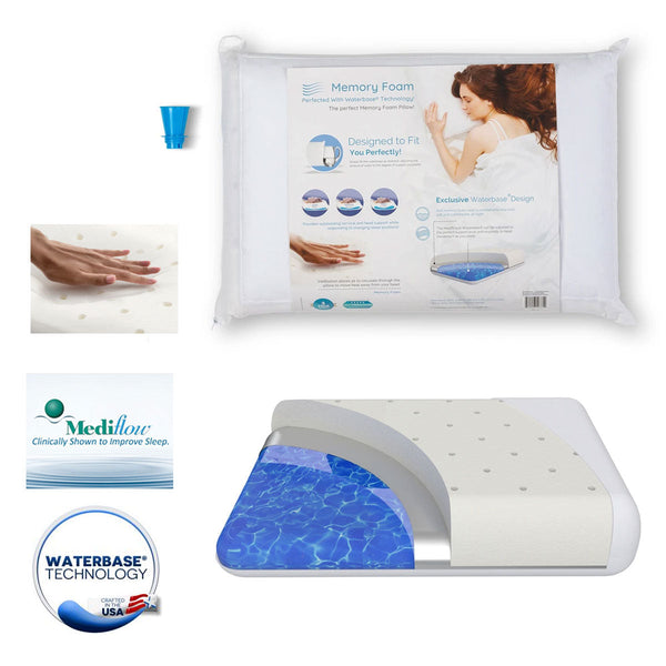 Pillows Mediflow Luxurious Memory Foam Water Pillow 46 X 66 Cm