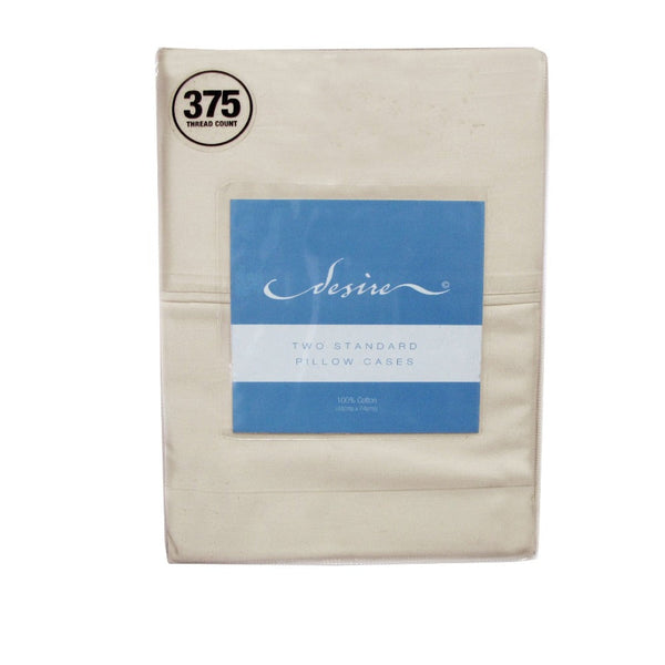 Pair Of Cotton Standard Pillowcases 375Tc