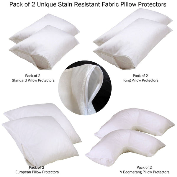 Set Of 2 Stain Resistant Pillow Protectors V Boomerang