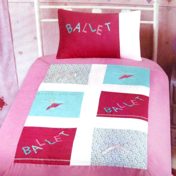 Quilt Covers Ballerina Embroidered Quilt Cover Set Single