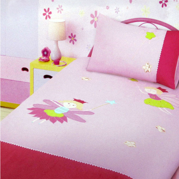 Quilt Covers Fairies Embroidered Quilt Cover Set Single