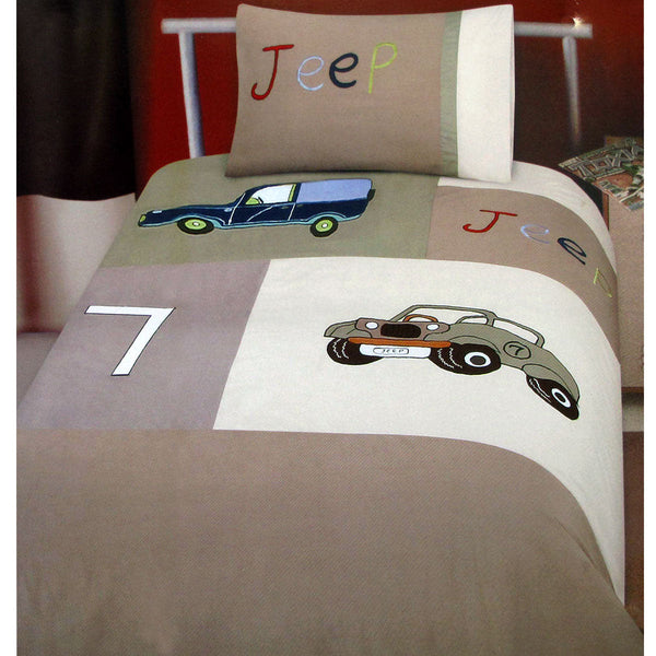 Quilt Covers Jeep Classics Embroidered Quilt Cover Set Single