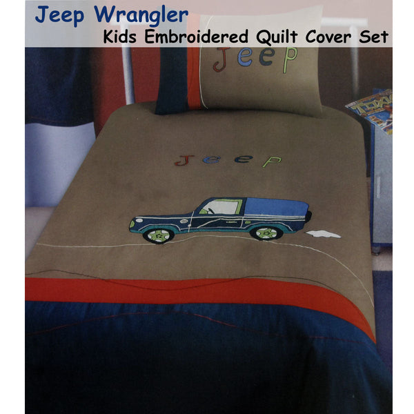 Quilt Covers Jeep Wrangler Embroidered Quilt Cover Set Single