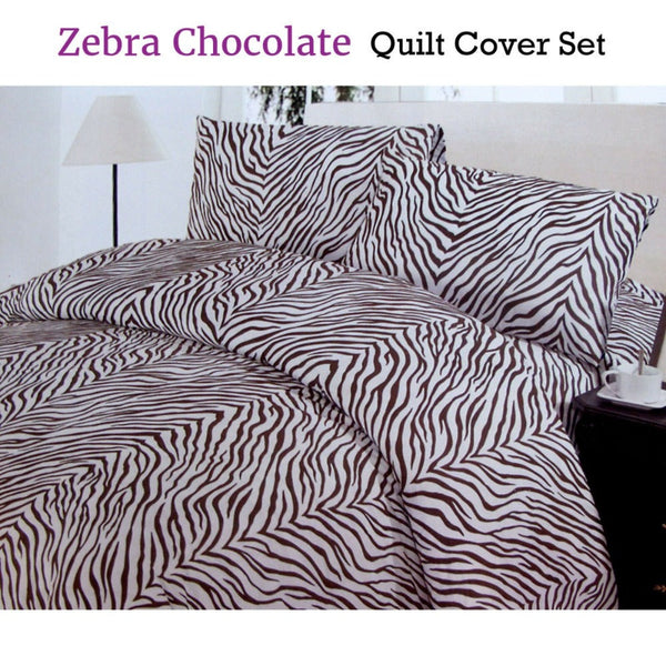 Quilt Covers Polyester Cotton Zebra Quilt Cover Set Double