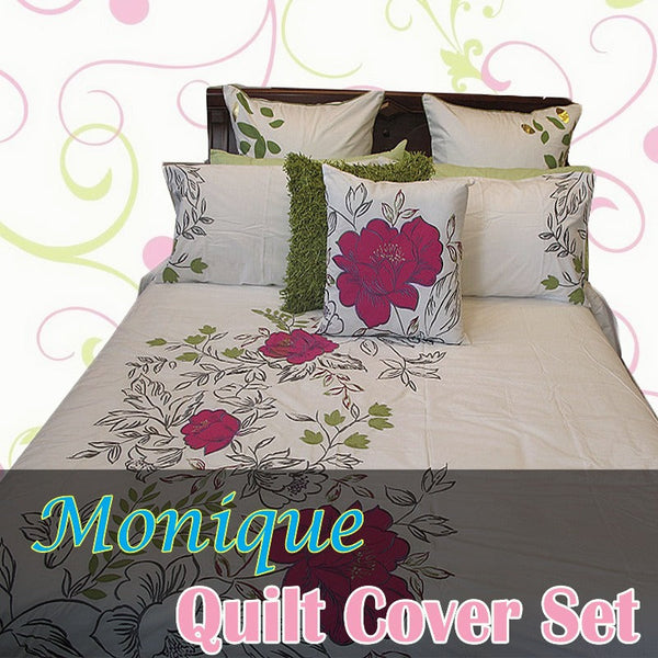 Quilt Covers Monique Embroidery Quilt Cover Set