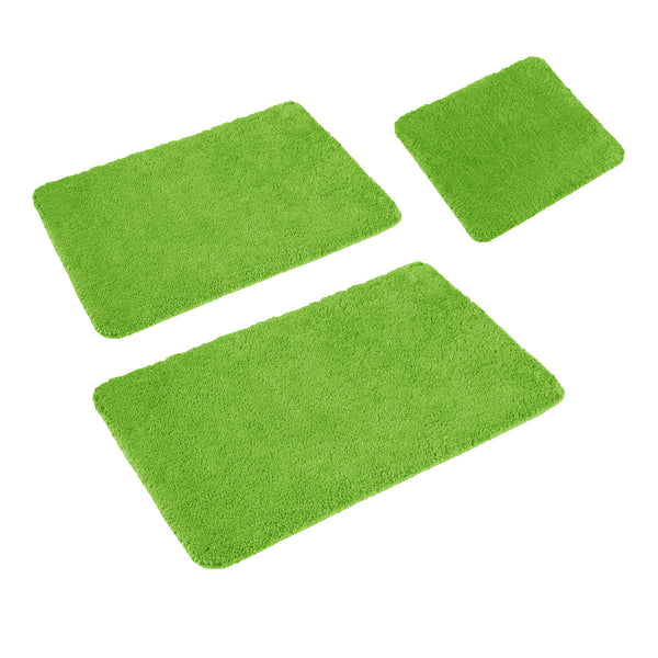 Quilt Covers Sleim Set Of 3 Bath Mat Green