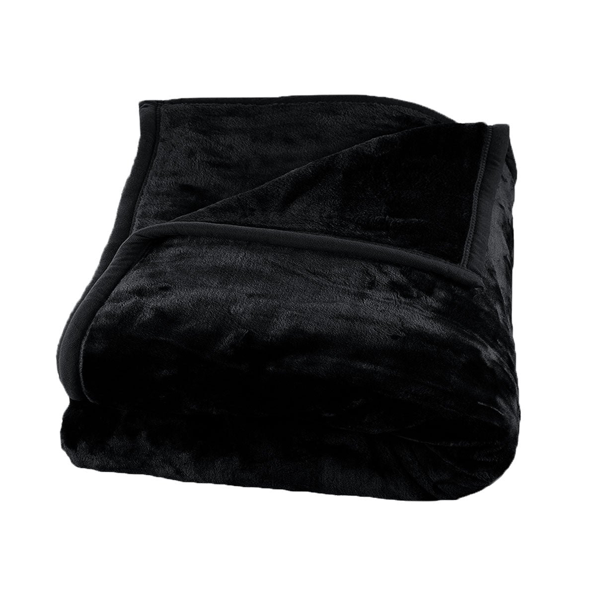 Blankets 1000Gsm Luxury Quality 2 Ply Mink Blanket Black 200 X 240 Cm