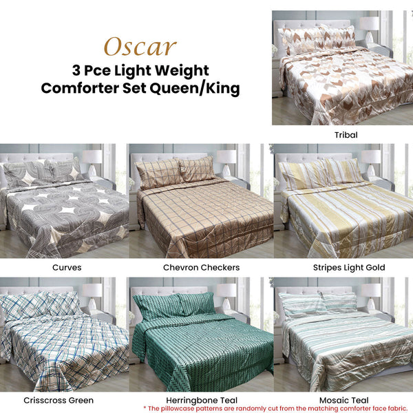 Comforter Sets Queen Hotel Living 3 Pce Light Weight Comforter Set Queen/King Oscar Curves