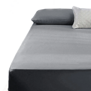 Sheets 400Tc Cotton Percale King Single Combo Set 50Cm Wall Grey