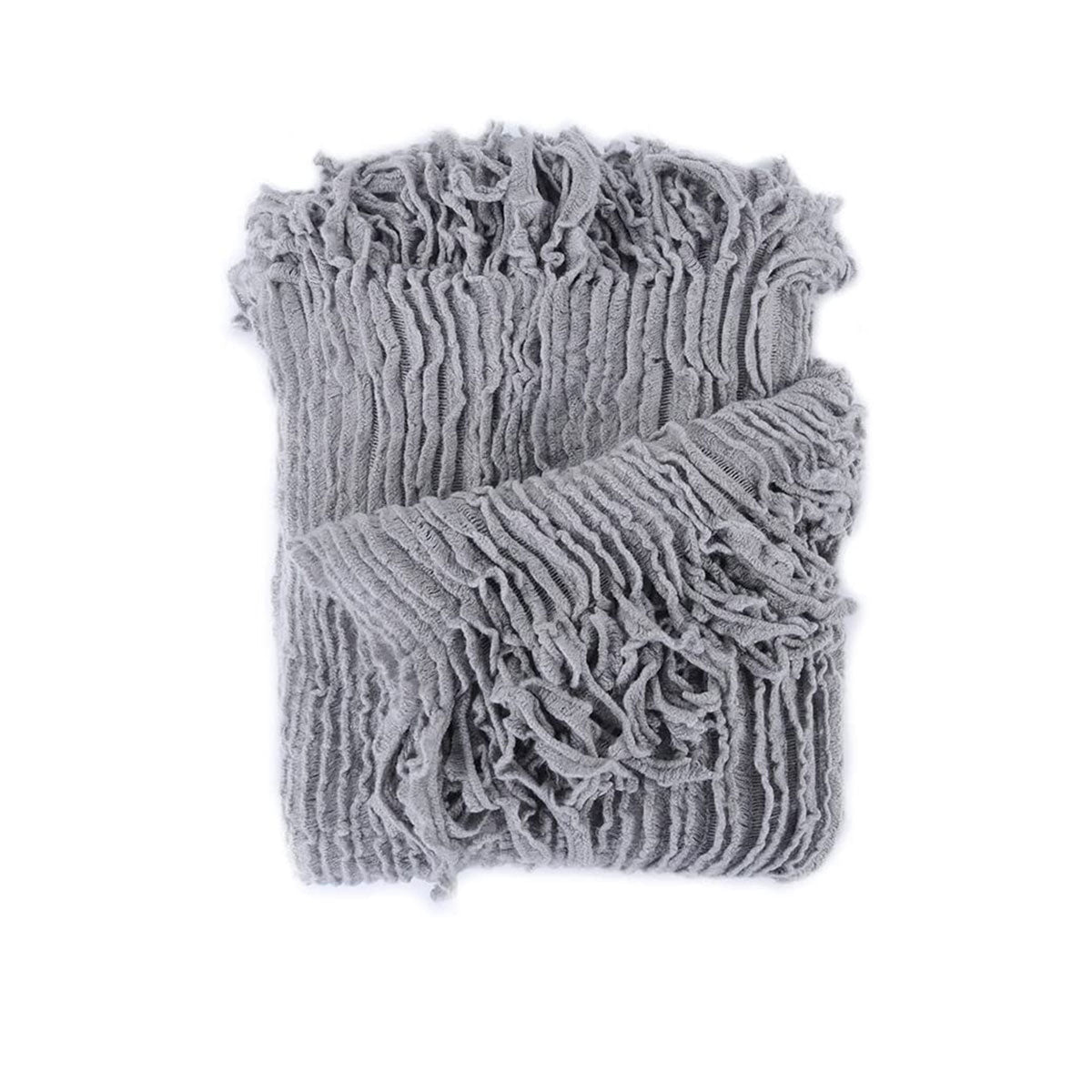 Throws & Afghans Dylan Grey Knitted Throw Rug