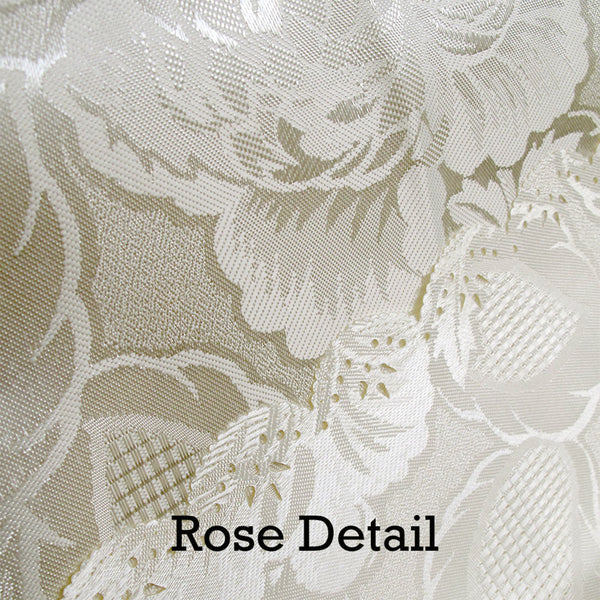 Table Cloths Rose Ecru Luxury Jacquard Tablecloth 150 X 270 Cm