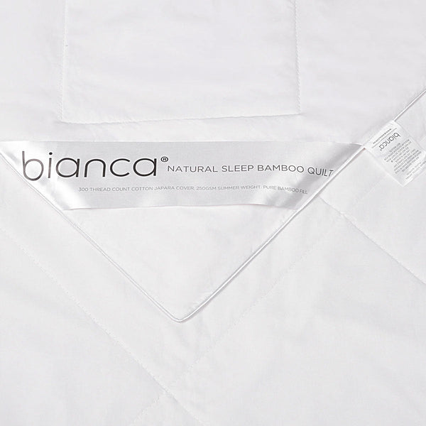 Quilt Covers Bianca 250Gsm Natural Sleep Bamboo Summer Quilt King