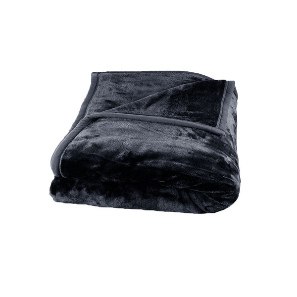 Blankets 675Gsm 2 Ply Solid Faux Mink Blanket Queen 200X240 Cm