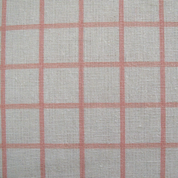 Table Cloths Cotton Grid Checks Oblong Table Cloth Coral 130 X 180Cm