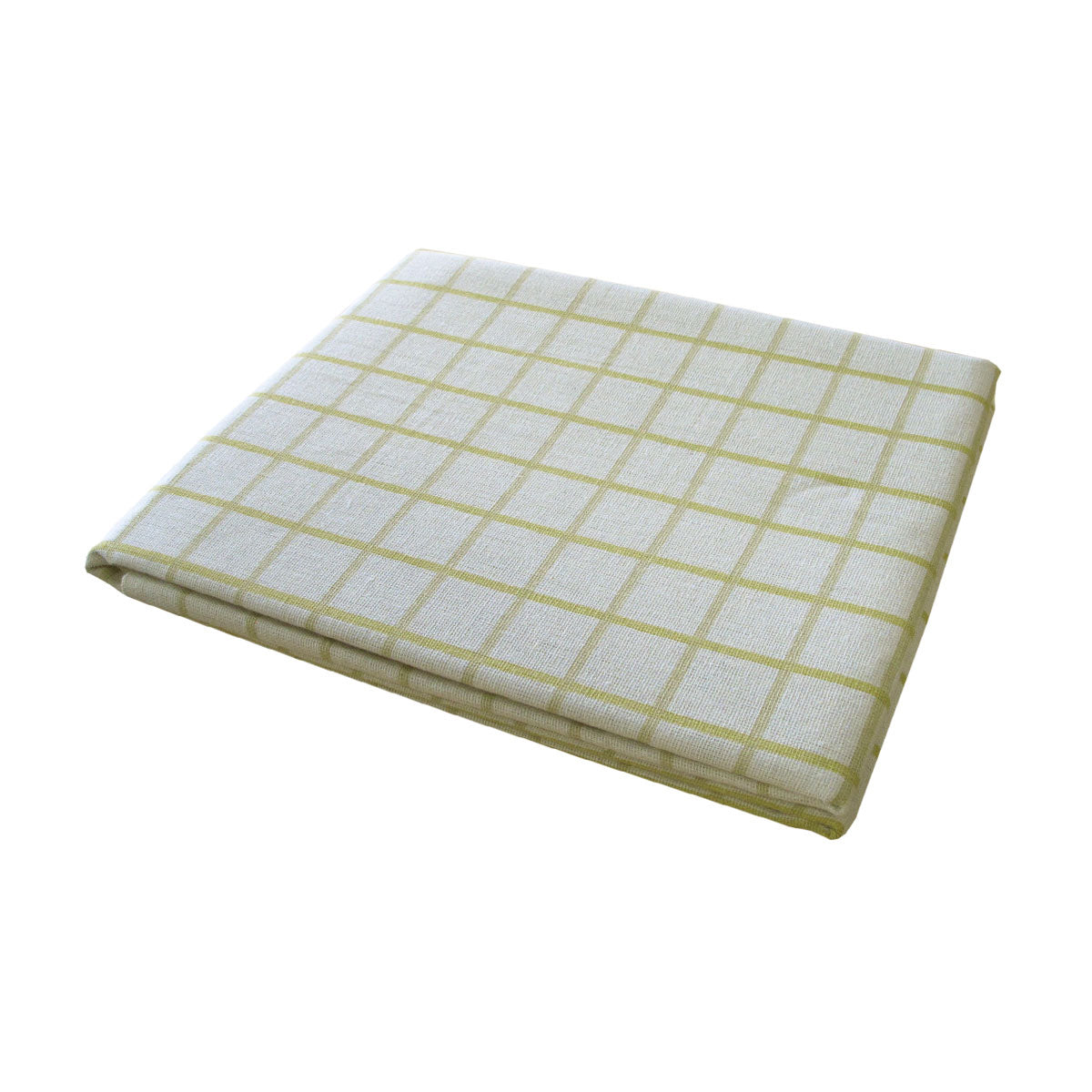 Table Cloths Cotton Grid Checks Oblong Table Cloth Yellow 150 X 230Cm