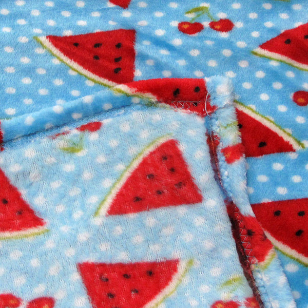 Throws & Afghans 190Gsm Girls Cute Ultra Soft Coral Fleece Throw 127 X 152Cm Watermelon & Cherries