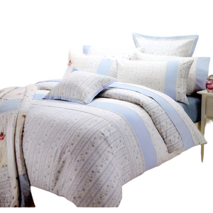 Quilt Covers Belmondo 225Tc Ashby Rose Blue Quilt Cover Set King