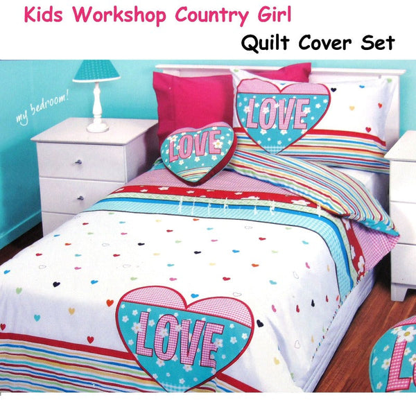 Quilt Covers Kids Workshop Country Girl Quilt Cover Set Single