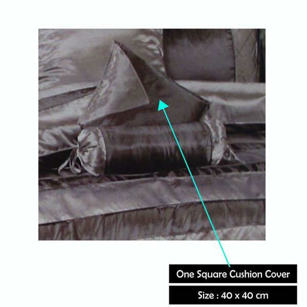 Cushion Covers Boudoir Caledonia Black Silver Square Cushion Cover