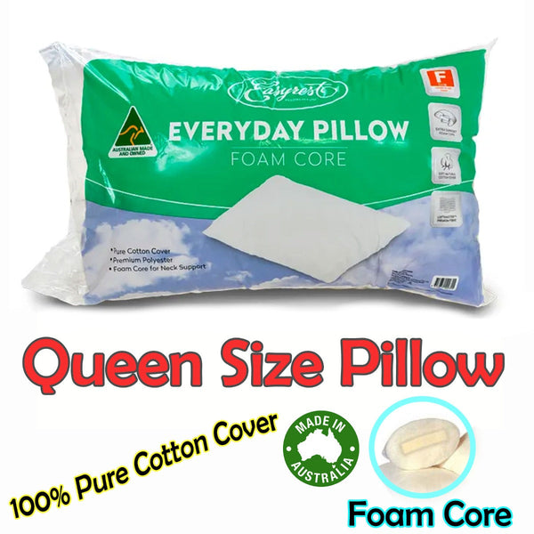 Pillows Easyrest Everyday Foam Cored Queen Sized Pillow