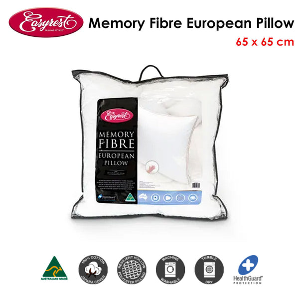 Pillows Easyrest Memory Fibre European Pillow 65 X Cm