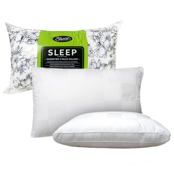 Pillows Easyrest Sleep Twin Pack Gusseted Medium