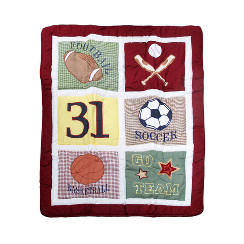 Blankets & Throws Sports Embroidered Nursery Baby Blanket/Coverlet 91 X 114 Cm