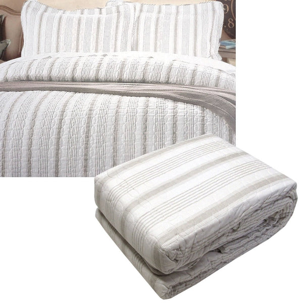 Quilt Covers Brighton Road Regatta Stone Quilted Cover Set Queen