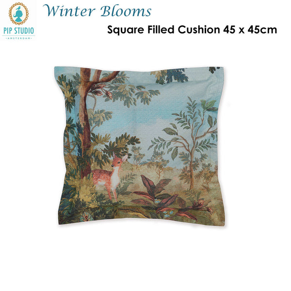 Cushions & Decorative Pillows Pip Studio Winter Blooms Multi Cotton Cover Square Cushion