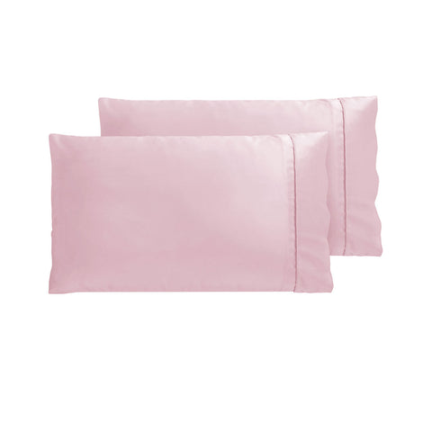 Accessorize 300Tc Deluxe Essentials Satin Standard Pillowcases Blush