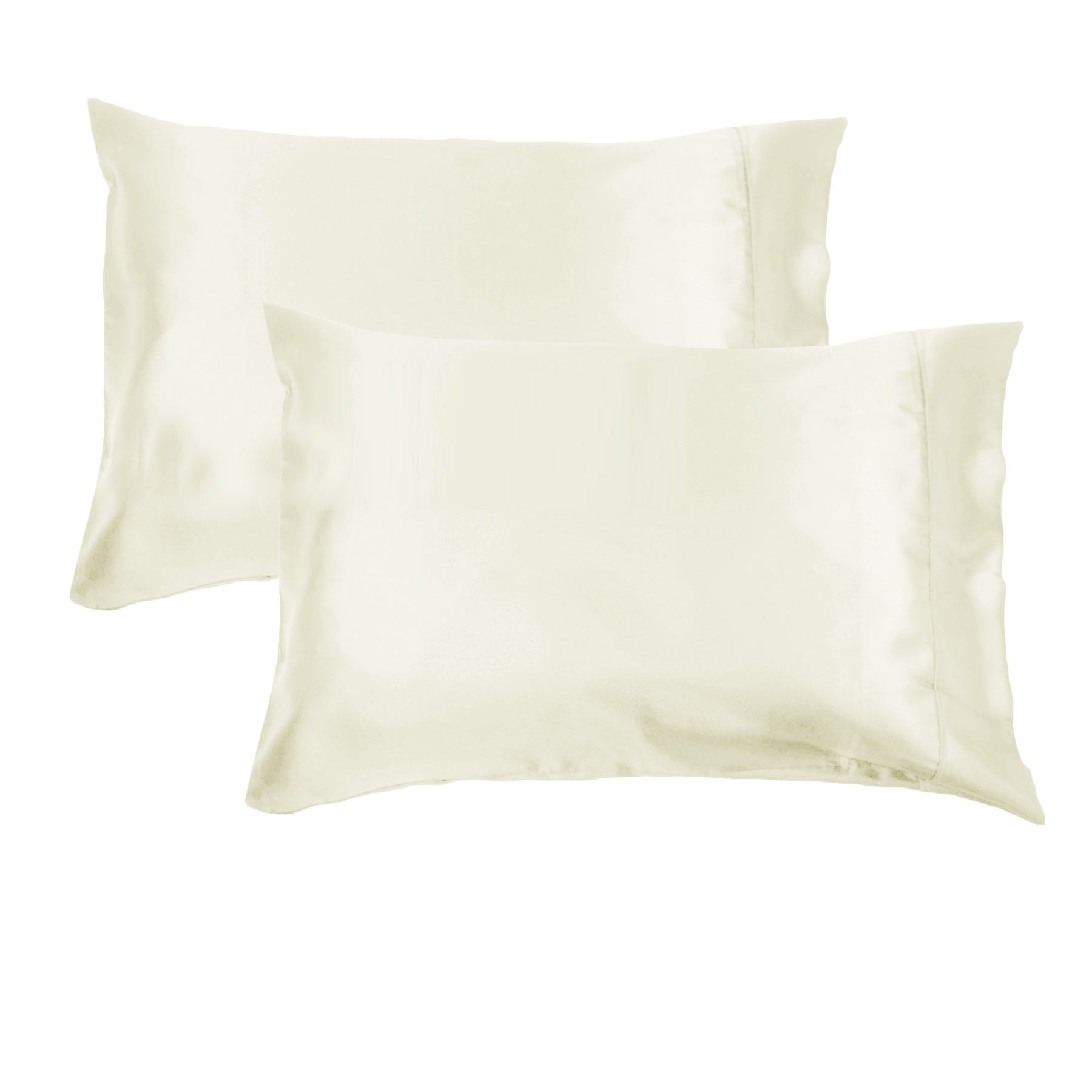 Pillow Cases Accessorize 300Tc Deluxe Essentials Satin Pillowcases Stone (Ivory)