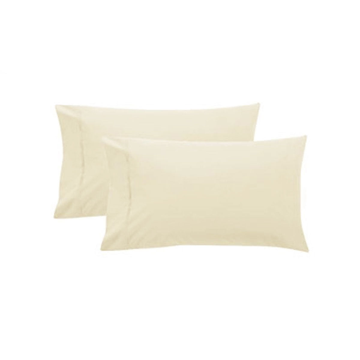 Pillow Cases Pair Of Pure Cotton 250Tc Pillowcases Cream