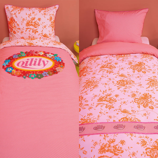 Quilt Covers Oilily Prom Flowers Pink Cotton Quilt Cover Set Single