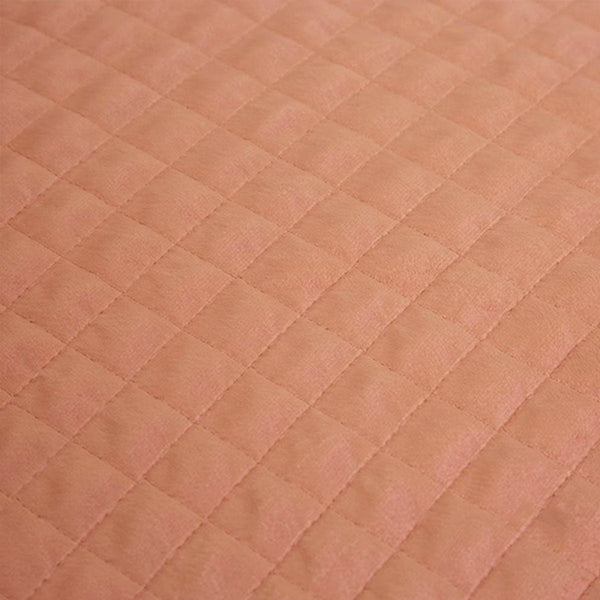 J.Elliot Home Adela Clay Pink Velvet Quilted Coverlet Set Queen/King