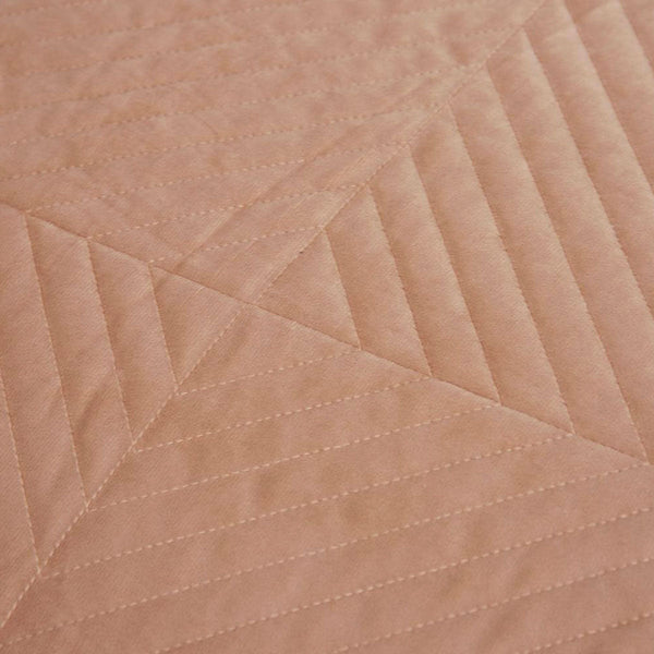 Queen Doonas J.Elliot Home Merida Clay Pink Velvet Quilted Coverlet Set Queen/King