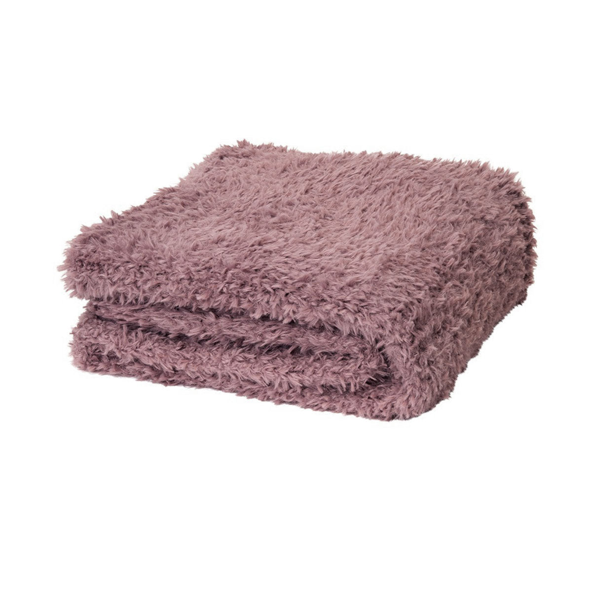 Throws & Afghans J.Elliot Home Eve Fur Knitted Throw Dusty Mauve