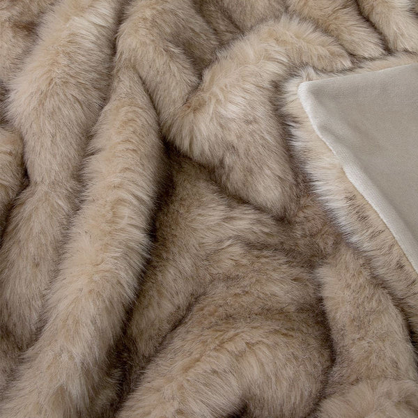 Throws & Afghans J Elliot Home Brown Fox Luxury Faux Fur Throw 130 X 160Cm