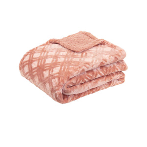 Throws & Afghans J.Elliot Home Vida Microplush Throw Clay Pink