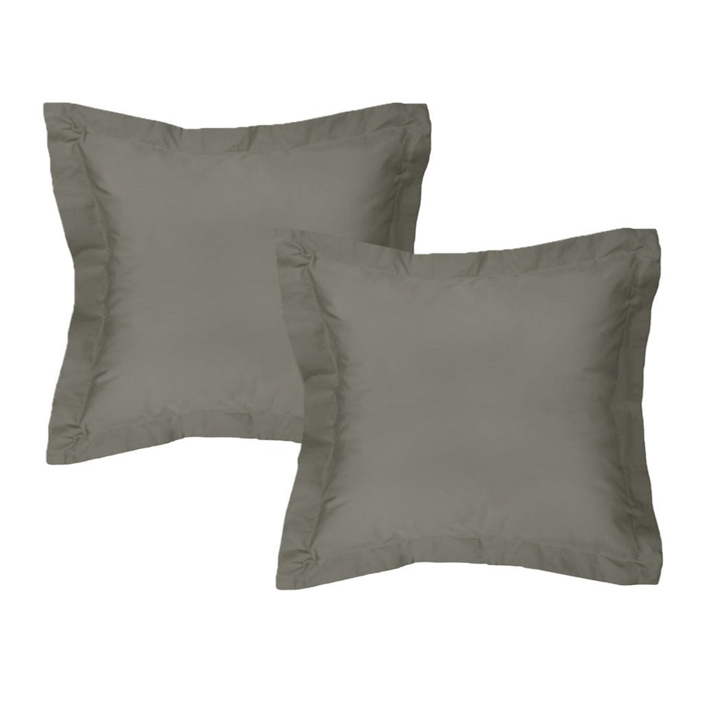 Pillow Cases Algodon Pair Of 300Tc Cotton European Pillowcases Charcoal