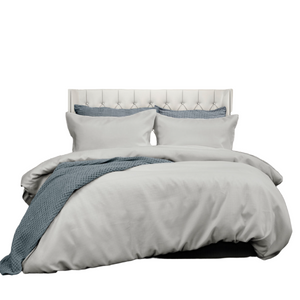 Quilt Covers Ardor Florence Waffle Silver Quilt Cover Set