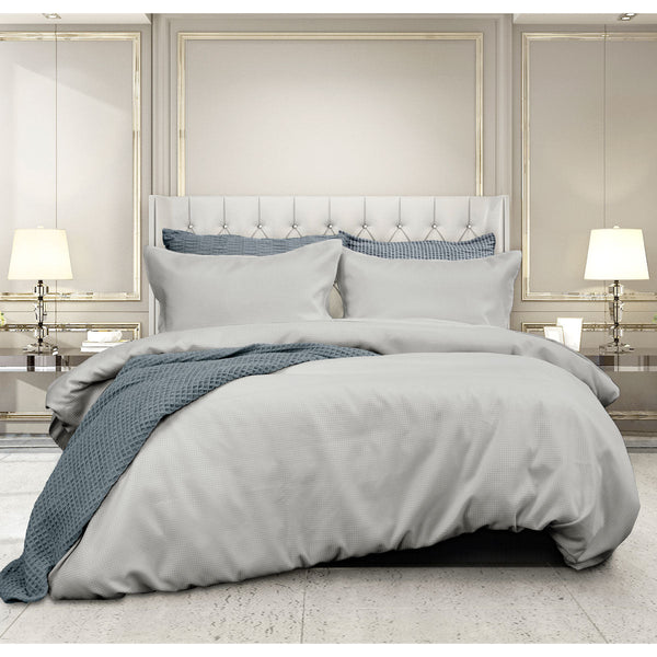 Quilt Covers Ardor Florence Waffle Silver Quilt Cover Set