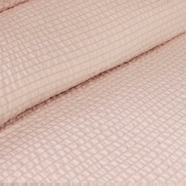 Quilt Covers Ardor Ingrid Blush Seersucker Stripe Quilt Cover Set