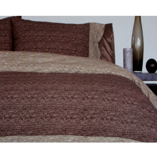 Quilt Covers Essentially Home Living Moray Chocolate Quilt Cover Set Double